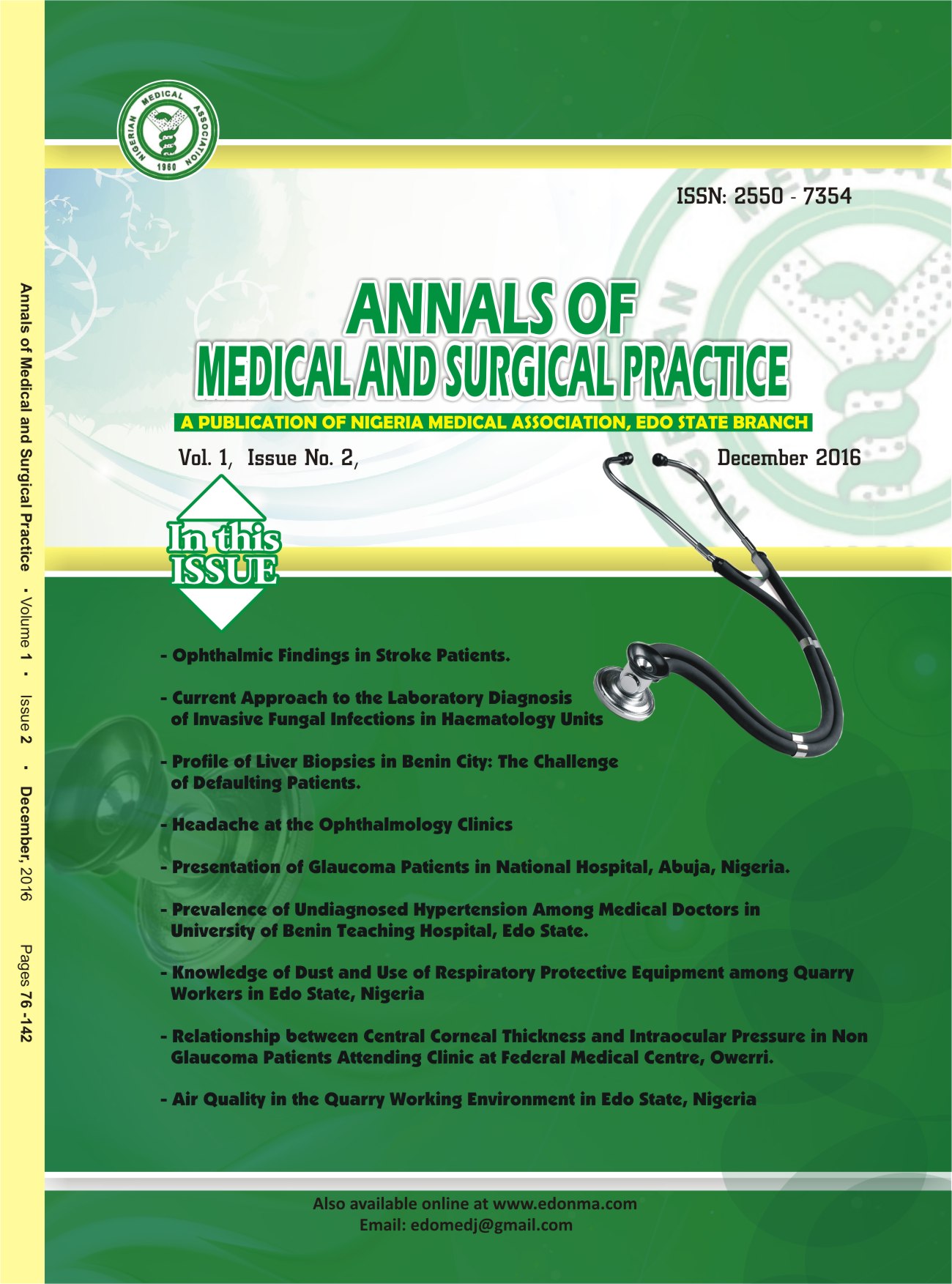 					View Vol. 1 No. 2 (2016): Annals of Medical and Surgical Practice
				